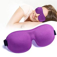 Sleep Mask, 100% Blackout 3D Contoured Sleep Eye Mask, Comfortable & Super Soft Sleeping Mask with Adjustable Straps for Women, Men, Concave Molded Night Eye Mask for Sleeping Travel Yoga Naps, Purple