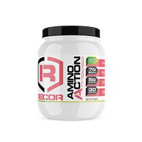RECOR Amino Action 5:1:1 BCAA & Electrolyte Blend (7g BCAA, 5g Glutamine, Intraworkout and Postworkout Muscle Building and Recovery, Prevents Dehydration) – 498g Jar – Sour Green Apple