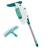 Leifheit 51107 Click System Window Cleaning Tool Kit with Vacuum Squeegee - Pole and Microfiber Cleaning Pad