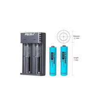 3.7V AAA Size ICR10440 Lithium Ion Rechargeable Battery (2pc Button top +Charger)
