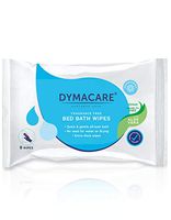 DYMACARE Fragrance-Free Bed Bath Wipes, 8 Microwaveable Adult Wash Cloths with Aloe Vera - Rinse Free Cleansing Body Bath Wipes - Latex, Lanolin and Alcohol Free (8 wipes/pack)