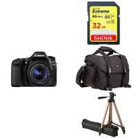Canon EOS 80D Digital SLR Kit with EF-S 18-55mm f/3.5-5.6 Image Stabilization STM Lens (Black) + Free Accessory Bundle
