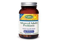 Flora Advanced Adult Probiotic Capsules 60 Count - 34 Billion CFU - Vegetarian, Gluten Free - for Adults Age 55+ (Udo’s Choice)