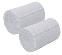 Nexskin 4" Organic Latex Free American Cotton - Comfort Elastic Bandage with Single Hook & Loop Closure - White, 2 Pack