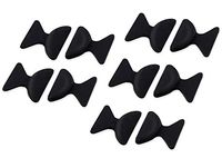 Black Soft Silicone Reading Eyeglasses Nose Pads Pack of 5 Pairs