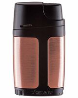 Xikar ELX Double Jet Flame Lighter With 9mm Cigar Punch, Ergonomic Design, Vintage Bronze