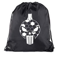Soccer Party Favors | Soccer Drawstring Backpacks for Birthday Parties, Team events, and much more! - 6PK Black CA2500SOCCER S6