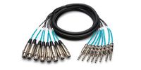 Hosa STX-803F-PRO Serviceable XLR3F to 1/4" TRS Pro Balanced Snake, 3 Meters