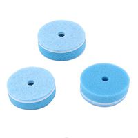 uxcell Sponge Round Design Household Pan Bowl Dish Washing Cleaning Pad 3 Pcs Blue