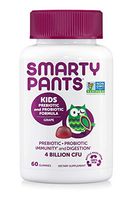 SmartyPants Kids Probiotic Formula Daily Gummy Vitamins; Immunity Boosting Probiotics & Prebiotics; Vegan, Gluten Free Digestive Support*; 4 billion CFU, Grape Flavor, 60 Count (30 Day Supply)