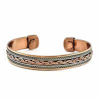 Adjustable Copper Magnetic Bracelet / Cuff for Men and Women - CF 580E