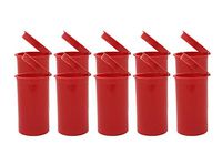 19 DRAM POP TOP Bottles Qty CASE Size Count Rx Pill Bottles Prescription Crafts Coins Storage Medicine Medical MMJ 420 Containers Made in USA (100 PCS, RED - Solid (Opaque)