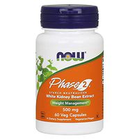 NOW Supplements, Phase 2® (White Kidney Bean Extract) 500 mg, Weight Management*, 60 Veg Capsules