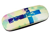 PU Leather Hard Shell Eyeglass Case Glasses Storage Case Protective Case for Glasses Cross Pattern - 05
