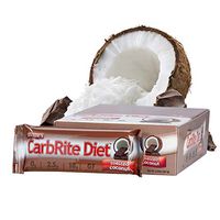 CarbRite Diet - 2.5g net Carbs - Gluten Free - Sugar Free - Protein Bar - Tasted Coconut 2oz bar, 12 count