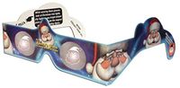 10 3D Paper Glasses, Holiday Specs, Santa Claus, Bulk