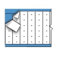 Brady TWM-MIN-PK Low-Profile Glossy Vinyl-Coated Polyester (B-702), Black on White, Symbol Wire Marker Card (25 Cards)