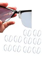 AM Landen 10 Pairs 15mm Comfortable Soft Cushion Eyeglass Nose Pad Snap-in Nose Pads for Titanium Frame