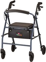 NOVA Vibe 6 Steel Rollator Walker, Blue