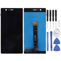 JUNXI Phone case Phone Cover LCD Screen + Touch Panel for Nokia 3 TA-1020 TA-1028 TA-1032 TA-1038(Black) HD Clear (Color : Black)