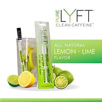 Pure LYFT, Clean Caffeine, All Natural Lemon Lime Vegan Pre Workout Energy Drink Powder (24 Sticks)