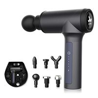 Muscle Massage Gun, JO&VIN Personal Handheld Ultra-Quiet Deep Tissue Massager, Vibration Massage Device with 5-Speeds Adjustment and 6 Heads