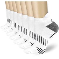 Bhinego Compression Socks Women and Men, Ankle Compression Socks, Running Socks(6 Pairs),Arch Support Flight Travel Nurses (7 Pairs-White, Small/Medium)