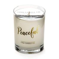 LUNA CANDLE CO. Fragrant, Lavender Scented Jar Candle, 11oz. Glass, Natural Soy Wax, Up to 110 Hours of Burn Time, for Any Occasion, Elegant, Relaxing, Soothing- Peaceful
