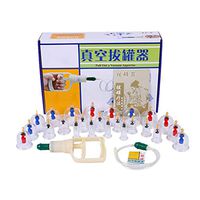 GEHII Vacuum Cupping Set,24 Pieces Cans Thicker Magnetic Aspirating Cupping Cups Acupuncture Massage Suction Cup Chinese Massage Kit,Massage Muscle Joint Pain Relief