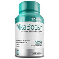 Alka Boost MultiVitamin for Healthy pH Balance, Alkaline Booster & Immune System Support. Natural Detox - Promotes Energy Clarity and Focus - Green and Wholefood Blend, 90ct