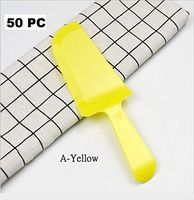 Wonderful Deluxe Disposable Plastic Tableware Premium Cake Knives Cutlery For Party & BBQ - 50 PC (A-Yellow)