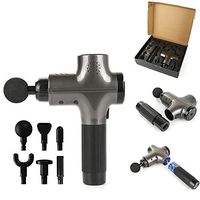 JUMOWA Sore Muscle Massager Gun Deep Tissue Cordless Percussive Muscle Gun for Athletes Quiet Powerful, Handheld Massager Delivers Therapeutic, Speeds Adjustable with 6 Massage Head Relief