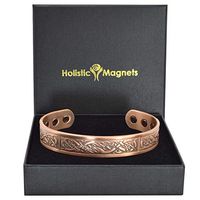 Holistic Magnets® Viking Bracelet Mens Large Solid Copper Magnetic Bracelet Joint Wrist Pain Relief Therapeutic Fashionable Healing Bangle Gift Boxed (VC)-Viking (L: Wrist 7.5-8.5 inch)
