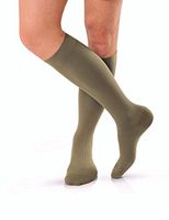 JOBST forMen Knee High 15-20 mmHg Compression Socks, Closed Toe, Medium, Khaki