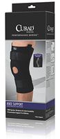Medline ORT23220MD Curad Neoprene Knee Support Hinged with U-Shaped Support, Medium (Pack of 4)