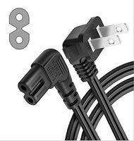UL Listed FUHAIHE 2-Prong 6.6 ft (2m) AC Power Cord 2 Slot Non Polarized Figure 8 Cable Compatible with Xbox One S Slim Game Console,Xbox One X, Sony PS2 PS3 PS4(Slim Edition),PSP, PSV (Pack1)