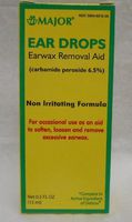 Ear Wax Removal Drops Generic for Debrox 0.5 oz (15 ML) by MAJOR PHARMACEUTICALS
