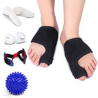 Bunion Corrector and Bunion Relief Kits(8PCS)- for Bunion, Hallux Valgus, Big Toe Joint, Toe Separators Spacers Straighteners Splint with Foot Massage Ball, Day & Night Time Support for Men & Wome