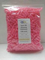 PureCapsUSA - Pink Gelatin Capsules Size 00* (1,000 Capsules, Joined)