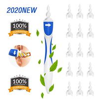 Ear Wax Removal Kit, q-Grips Ear Wax Cleaner with 16pcs Silicone Ear Cleaning Spiral Heads Tips