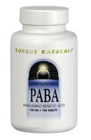 Source Naturals PABA - para-Amino Benzoic Acid, 100 mg Dietary Supplement - 100 Tablets