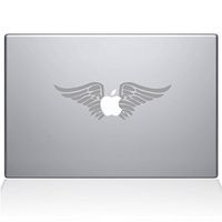The Decal Guru Cherub Angel Wings MacBook Decal Vinyl Sticker - 12" MacBook - Silver (0155-MAC-12M-S)