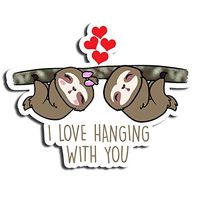 I Love Hanging Sloth Sticker Pun Stickers Waterbottle Sticker Tumblr Stickers Laptop Stickers Vinyl Stickers