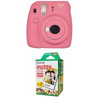 Fujifilm Instax Mini 9 Instant Camera - Flamingo Pink with Twin Pack
