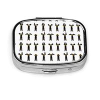 Pill Organizer Box Metal Pill Container Portable Vitamin Medicine Case for Pocket,Purse,Daily Needs and Travelling -Greyhound Semaphore White