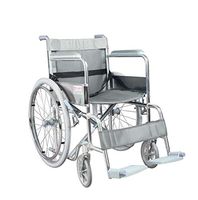 YIYIXIN Self Propelled Wheelchair,Lightweight and Foldable Frame, Attendant-Propelled Wheelchair, Portable Transit Travel Chair, Removable Footrests, Standard, Silver