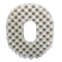 PCP Ring Donut Seat Cushion, Convoluted Foam, Removable Cover, White