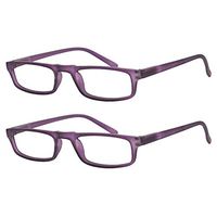 OCCI CHIARI Womens Reading Glasses TR90 Reader For Men 1.0 1.25 1.50 1.75 2.0 2.25 2.5 2.75 3.0 3.5 (Purple,225) 2 Pack