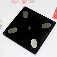 Wisess Multifunctional Bluetooth Body Fat Scales iOS & Android Weighing Digital Scales Composition Analyzer with Technology for BMI Muscle Mass Calorie AMR and BMR,Black(Battery)