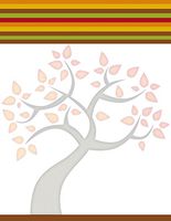 Autumn Tree Stationery Printer Paper 26 Sheets